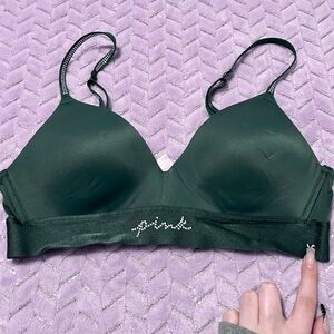 PINK Victoria's Secret Dark Green Bra